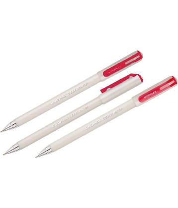 UNOMAX Geltron Pearl Red Gel Pen (Pack of 30, Red)