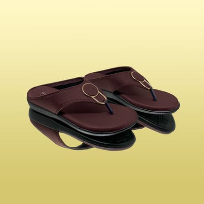 Classic Brown Slip-On Sandals-Brown / 36