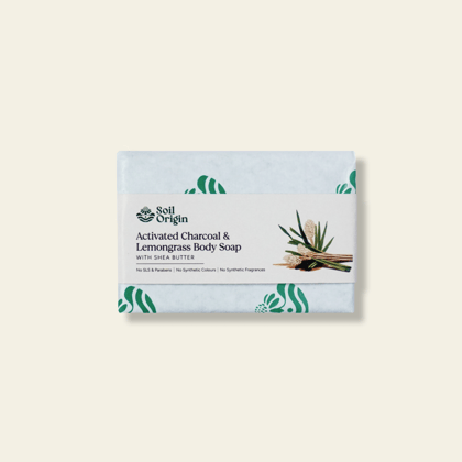 Activated Charcoal & Lemongrass Body Soap With Shea Butter - 100 Gm Activated Charcoal & Lemongrass Body Soap With Shea Butter - 100 Gm