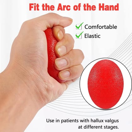 EZYFIT Egg Shape Exercise Gel Ball I Stress Relief I Hand & Wrist Pain Relief I Exercise, Arthritis, Finger, Wrist, Carpal Tunnel, Pain Relief, Grip Exerciser