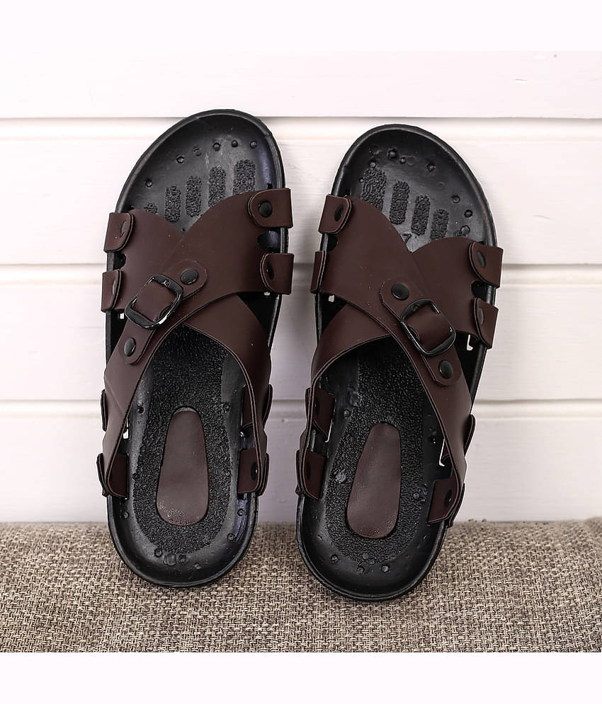 Style Height - Brown Men's Korean Sandals
