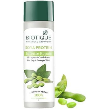 Biotique Soya Protein Intense Repair Shampoo & Conditioner For Dry & Damaged Hair, 120 Ml Biotique Soya Protein Intense Repair Shampoo & Conditioner For Dry & Damaged Hair, 120 Ml