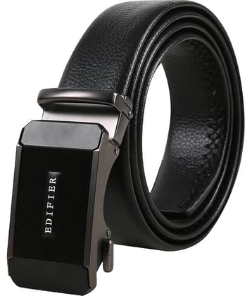Edifier - Black Leather Men's Formal Belt ( Pack of 1 )