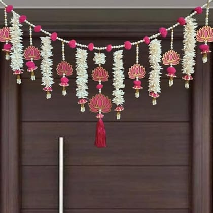Style Handmade Door Bandarwal Toran (Both Side Lotus)