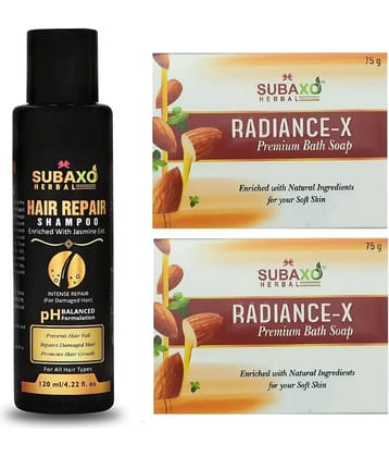 Herbal Hair Repair Shampoo 120 ml & Radiance-X Soap 2 Pc Each 75 G
