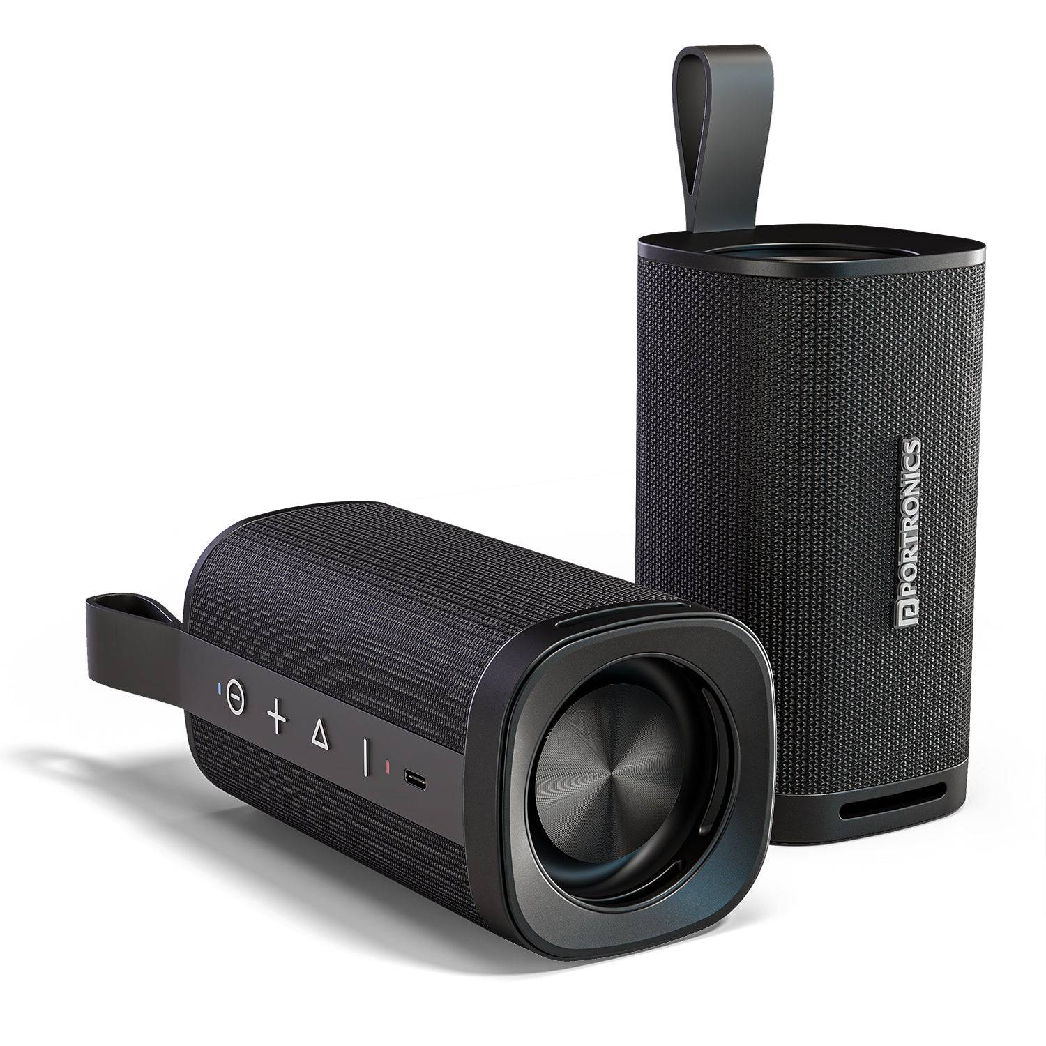 Portronics Fynix Mini Dual Passive Radiator, Upto 4 Hours Playtime, Type C Charging, TWS Mode