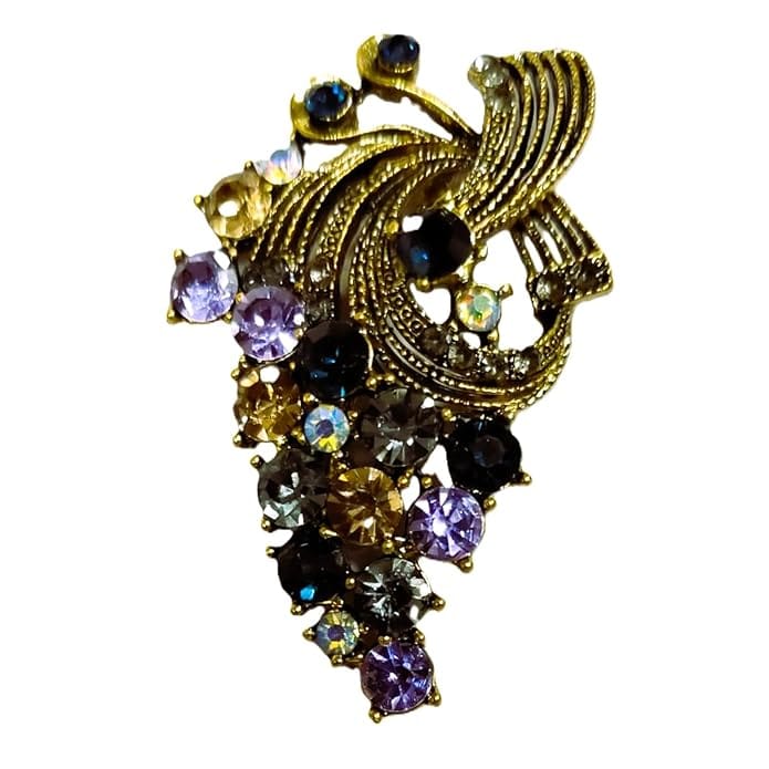 Voici France Men's & Women's Lapel Pin Brooch Tie Pin Boutonniere Stick Brooch for Suits tuxedo jaguar stone studded Silver golden black color Free size - Bukky