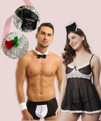 The Love Cluster Costume-Combo Hamper - Black & White-XL / M / Black & White