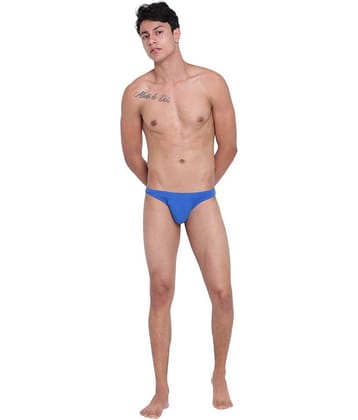 La Intimo Pack of 1 Cotton Thongs For Men's ( Blue )
