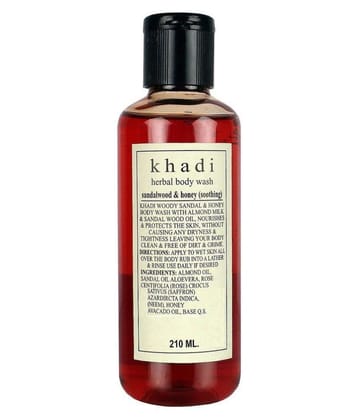 Khadi Herbal Sandalwood & Honey Body Wash 210 ml