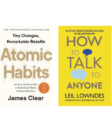 ( Combo Of 2 Pack ) Atomic Habits & How to Talk to Anyone & - Paperback , English , Book - By James Clear , Leil Lowndes