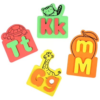 Butterfly EduFields ABCD Alphabets Learning Toys for Kids 3 to 5 Years, Self-Correcting Puzzle, Capital Letters & Associated Objects- Soft, Safe & Durable Foam