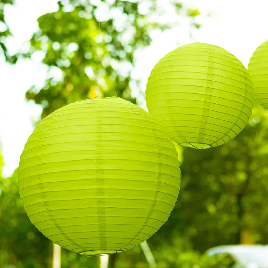 Light Green Round Paper Lantern - 10 Inches - 1PC - Party and Festive Needs | Buy online on ZillyBuy