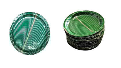 EcoFriendly Round Paper Plates Set of 100