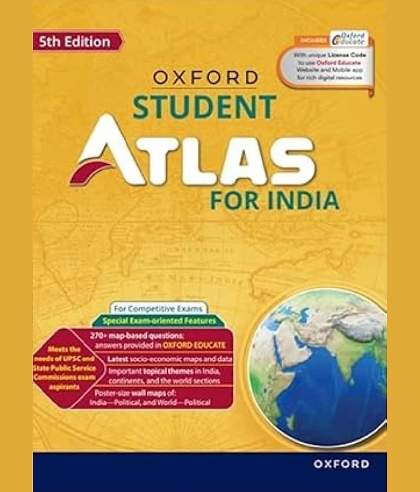 Oxford Student Atlas for India | 5th Edition | For UPSC and Competitive Exams | Latest Edition