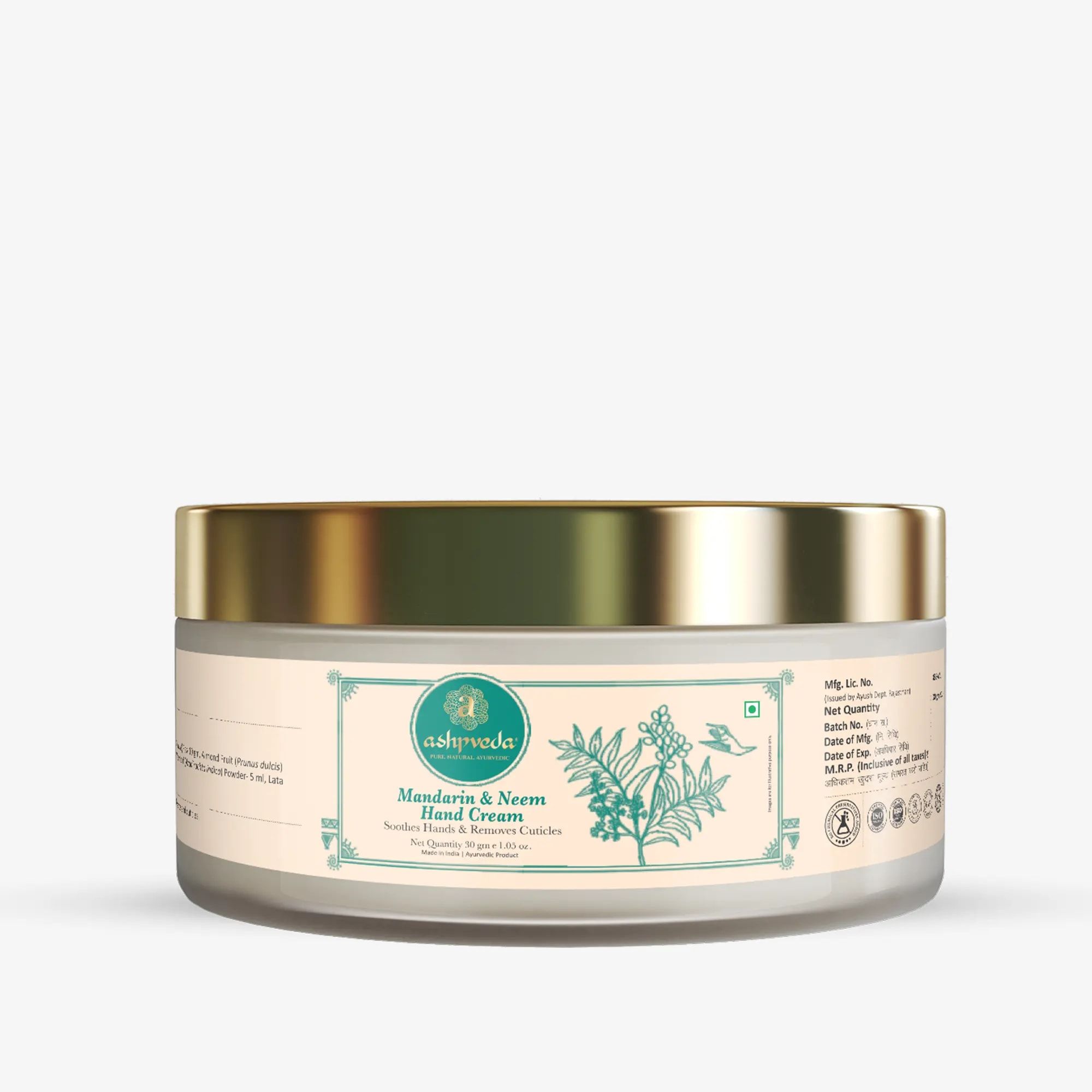 ashpveda Hand Cream  Mandarin & Neem