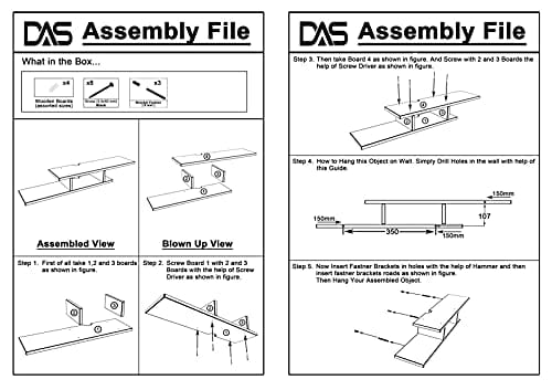 DAS Wall Mount TV Entertainment Unit/with Set Top Box Stand Wenge (Ideal for 24" to 32") Screen- Christiano (Engineered Wood)