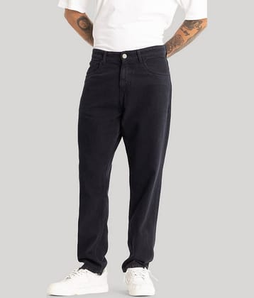 Gazal Fashions Solid Men's Mom Fit Mid Rise Jeans - Black