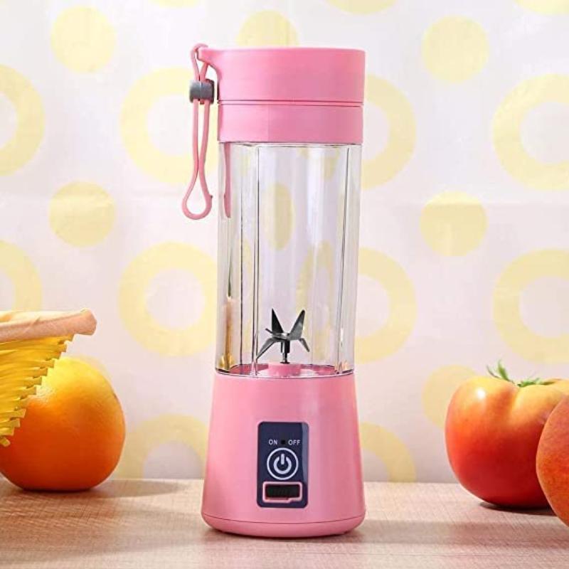 Portable Electric USB Juicer Bottle Blender Mixer 6 Blades (Multi-Color)