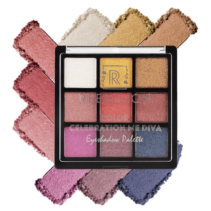 Rebellion Color Celebration Me Diva Eyeshadow Palette-WILD SPRING ROSE