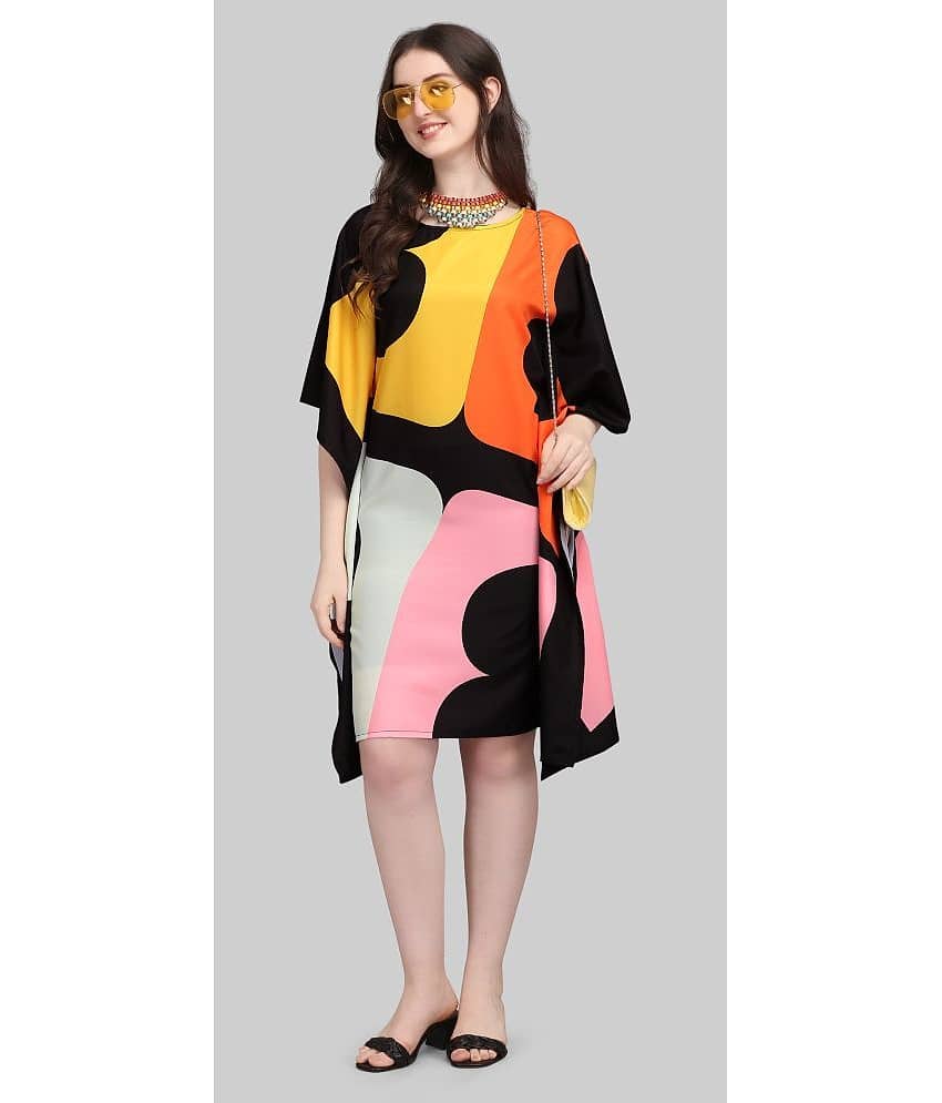 SILK SUTRA Women Rayon Colorblock Kaftan ( Multi Color )