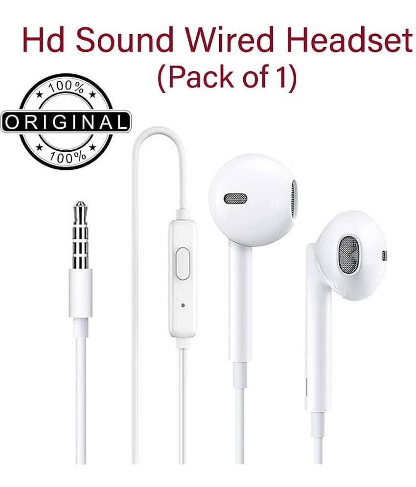 XYBEL WRD-EPH-WHITE-1NOS 3.5 mm Wired Earphone In Ear Powerfull Bass White