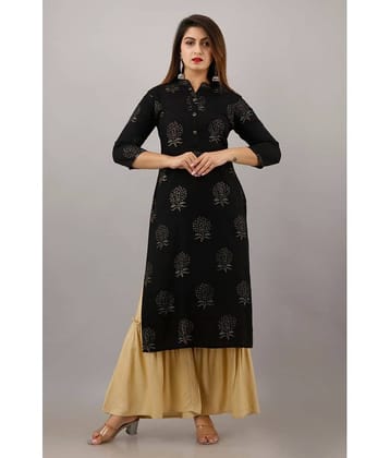 MAUKA - Black Straight Rayon Women's Stitched Salwar Suit ( Pack of 1 )