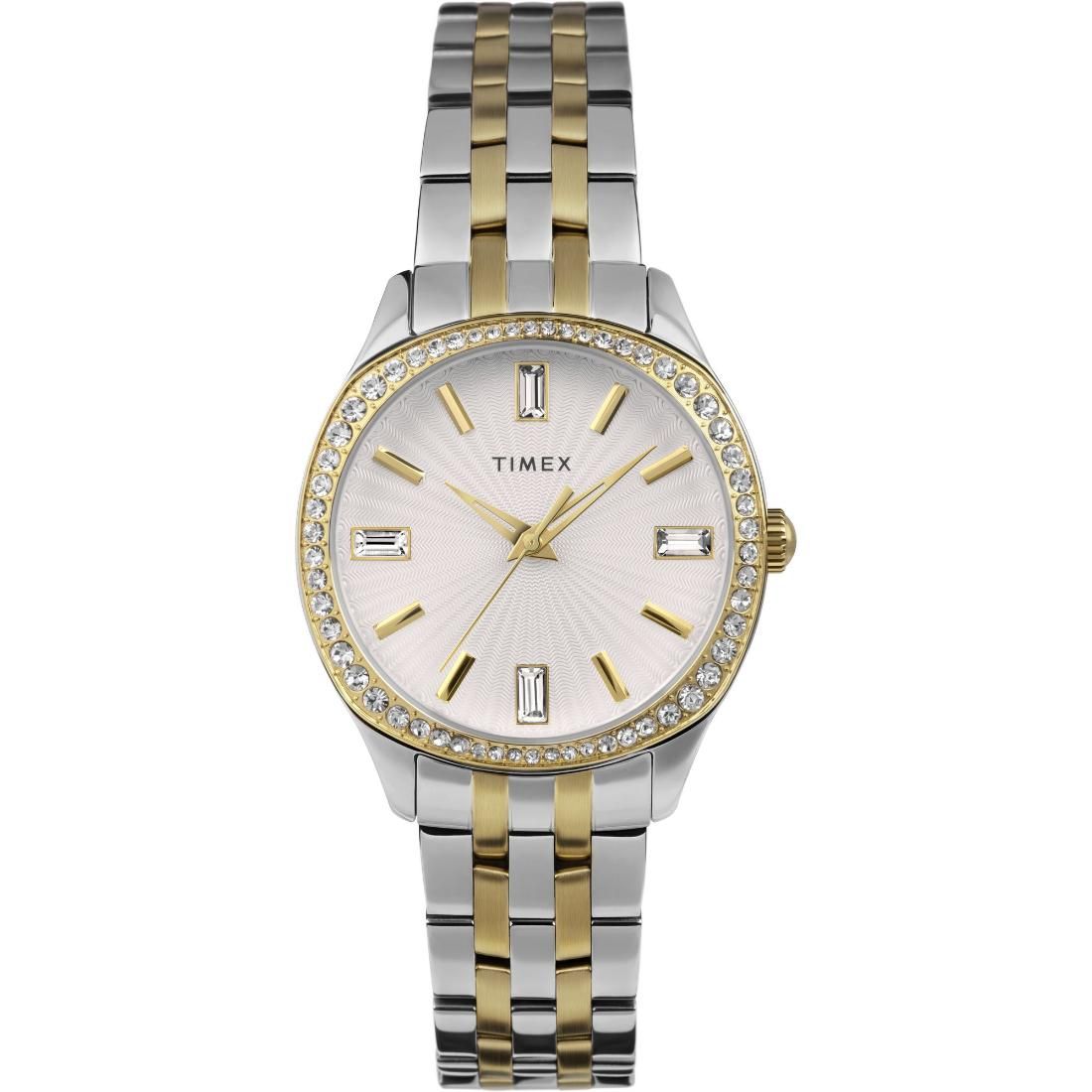 Timex Women 36 mm Size Silver-Tone Dial Analog Watch -TW2W17700-Silver