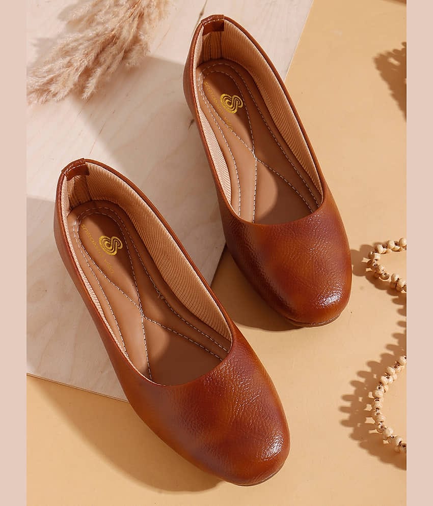 Sneakersvilla Tan Women's Casual Ballerinas