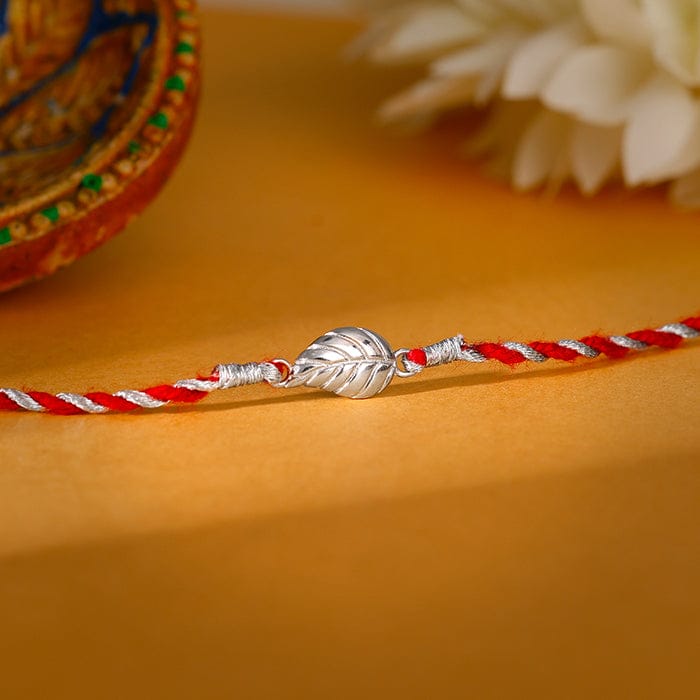 Silver Leafy Rakhi