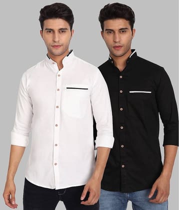 Vida Loca - Black 100% Cotton Slim Fit Men's Casual Shirt ( Pack of 2 )