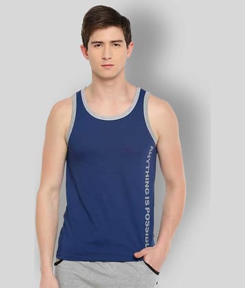 Dollar - Blue Cotton Blend Men's Vest  ( Pack of 1 )