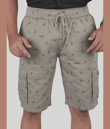 plounge Green Cotton Blend Men's Shorts ( Pack of 1 )