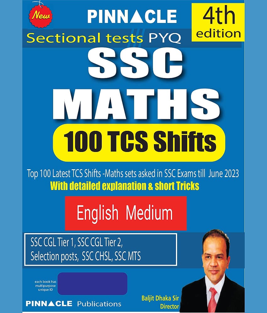 SSC Maths 100 TCS Shifts 4th Edition English Medium