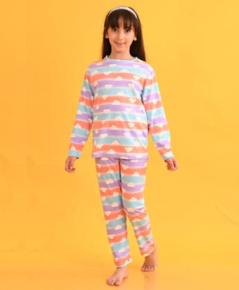 OMBRE CLOUD LONG SLEEVES PYJAMA SET - PEACH-0-6 MONTHS / 2N / PEACH