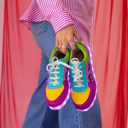 Light Me Up Sneakers - Ankle (Evil Eye Edition)-36