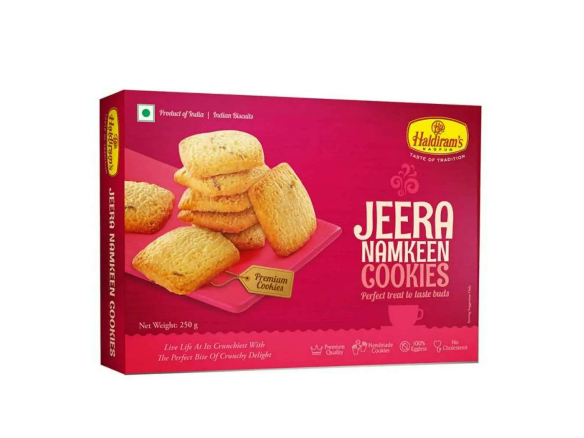 Haldiram's Nagpur Jeera Namkeen Cookies - 250 gm - Pack of 2