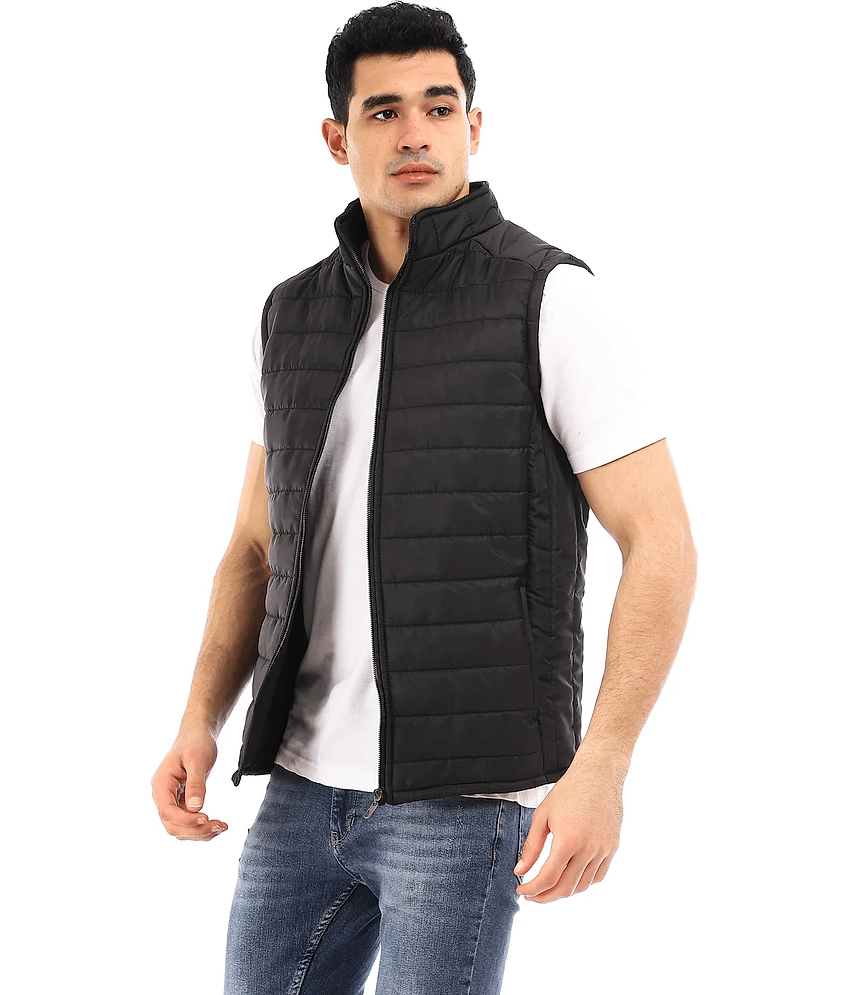 PLUS PARADISE Polyester Men's Puffer Jacket - Black ( Pack of 1 )