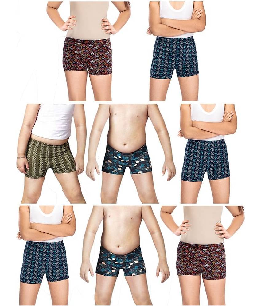 Dixcy Scott Crazy Cotton Printed Multicolour Drawer/Bloomer/Underwear/ for Kids/Boys/Girls - Pack of 8