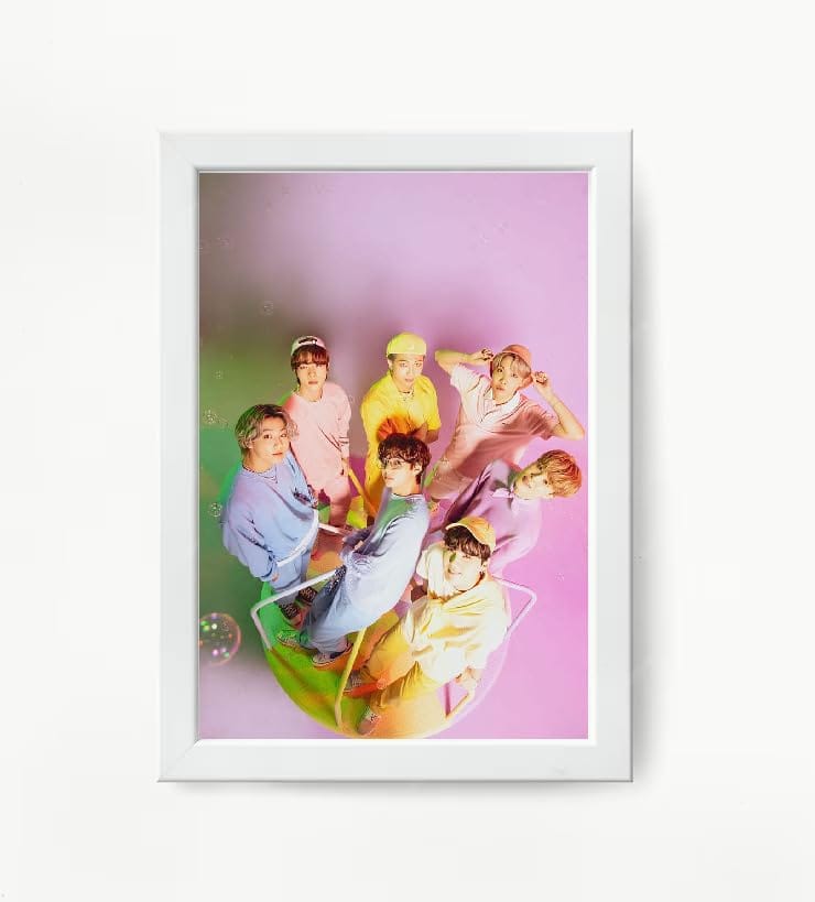 NOKKES Bts Army Bangtan Boy V suga J-Hope Jungkook Jin Jimin Rm 5X7 Inch Size Photo Frame Photo Home Office_AQW222