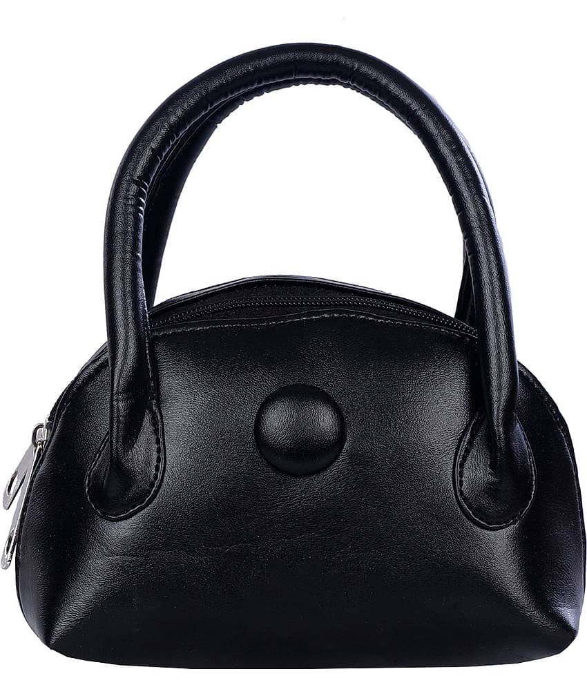 Leather Land Handheld Faux Leather Set of 1 ( Black )