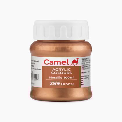 Camel Acrylic Metallic Colour  (Choose Options)-100 ML / BRONZE
