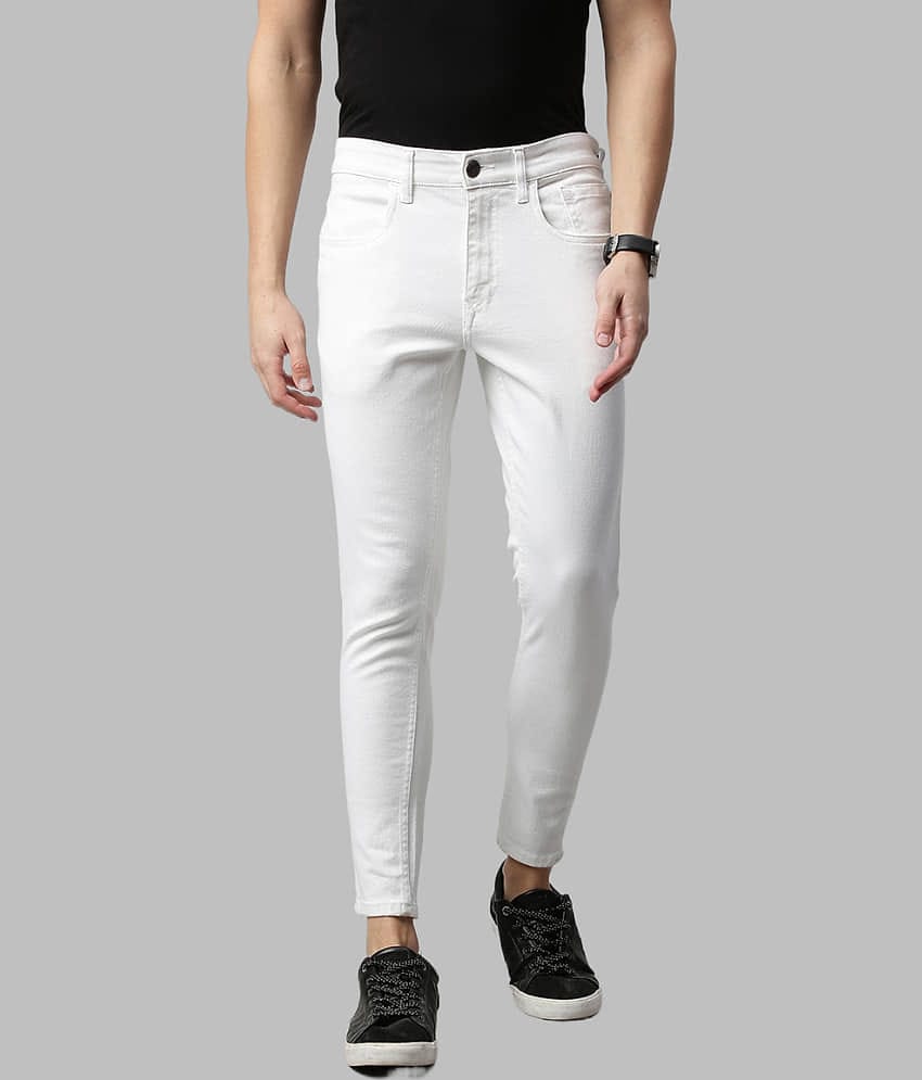 x20 - White Denim Skinny Fit Men's Jeans ( Pack of 1 )