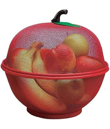 RAMDEV ENTERPRISE Apple Fruits Basket Steel Multicolor Food Container ( Set of 1 )