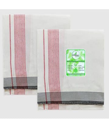 Feather Green - Multicolor Cotton Men's Lungi ( Pack of 2 )