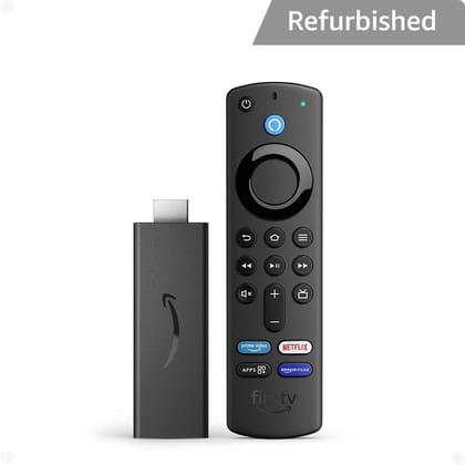 Certified Refurbished Fire TV Stick with all-new Alexa Voice Remote (includes TV and app controls) | HD streaming device Certified Refurbished Fire TV Stick with all-new Alexa Voice Remote (includes TV and app controls) | HD streaming device - BLACK