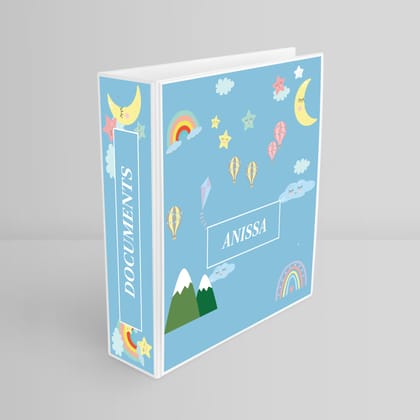 Rainbow Magic Binder File (kids)-Aqua Blue