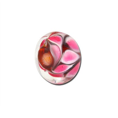 Beadwaala Handmade Fancy Lampwork Glass For Jewelry Making. (Roundel) SFL-260-Per Packet 25 Pcs / 10X18 MM