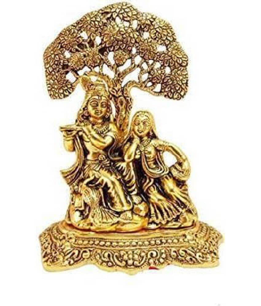 Shri Astha Vinayak Brass Radha Krishna Idol ( 6 cm )