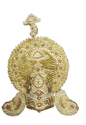Nandighosh Silver Art Brass Mukut for Khatu Shyam